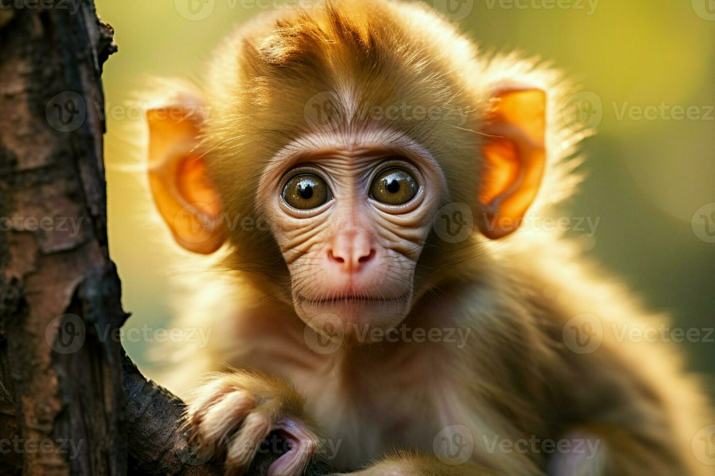 AI generated Cute Little baby goat in the field AI Generated photo
