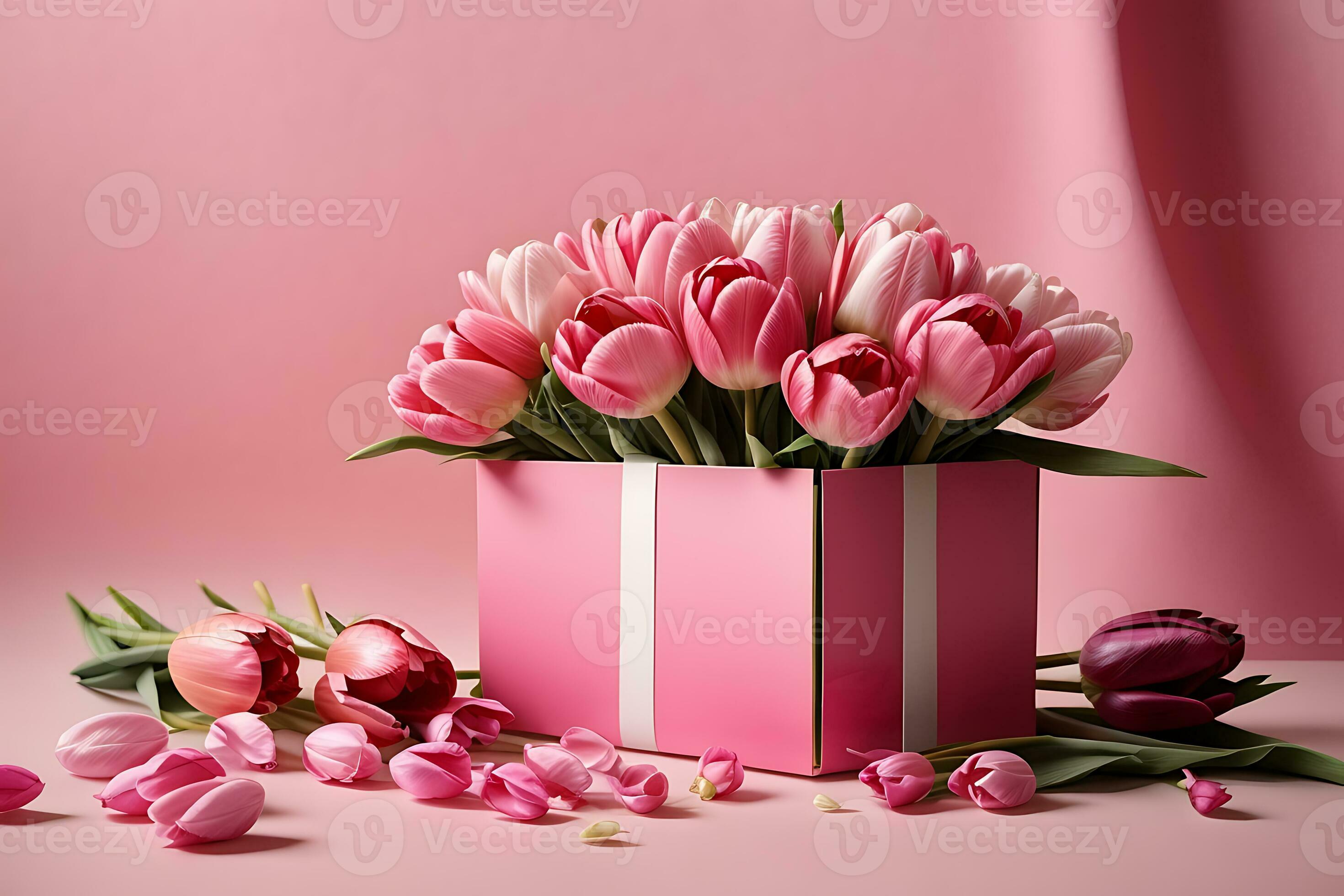 Pink Tulips Enclosure Card Pink Tulips Enclosure Card