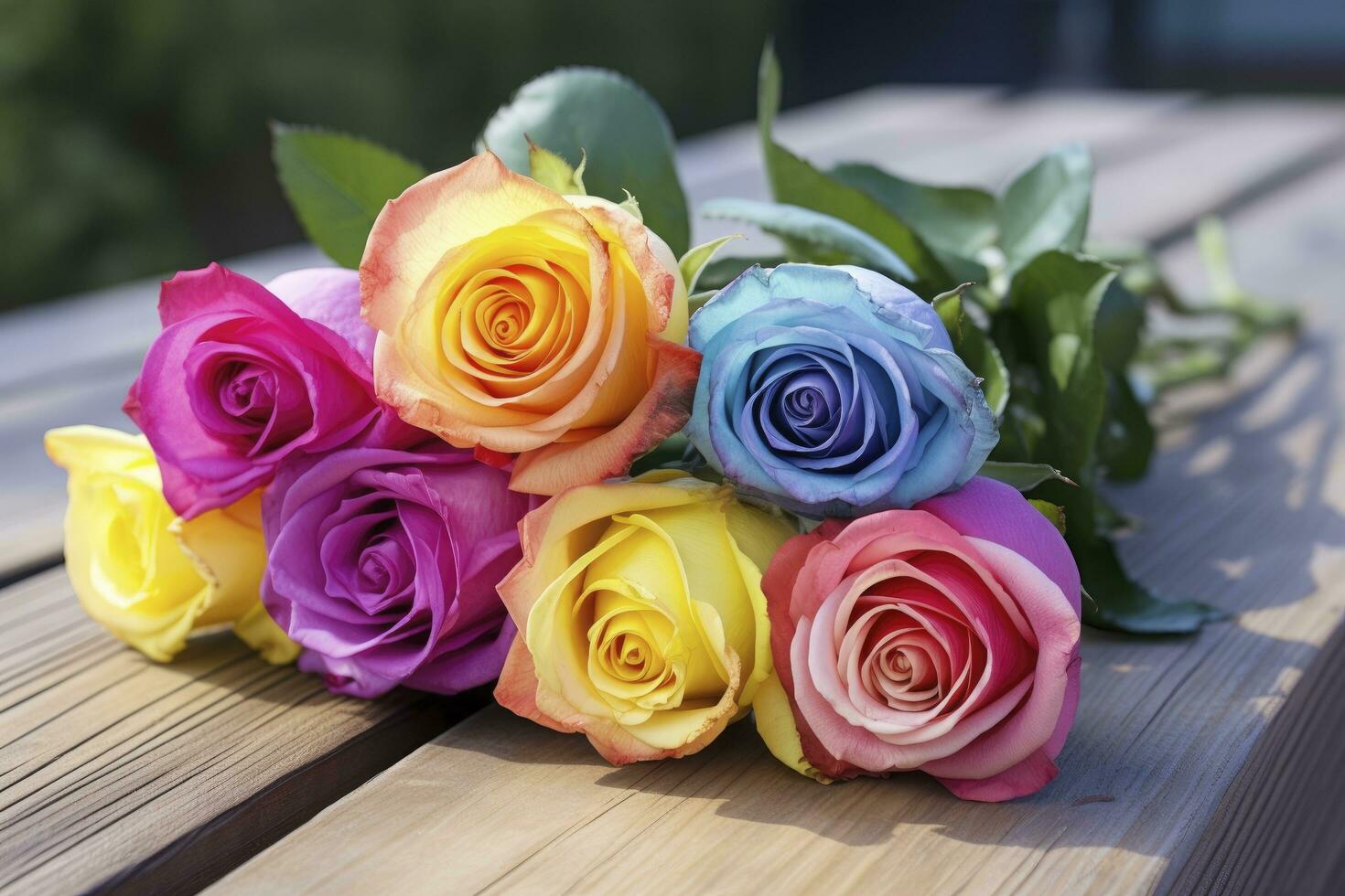 AI generated Red Rose Background for Valentine's Day. AI Generated photo