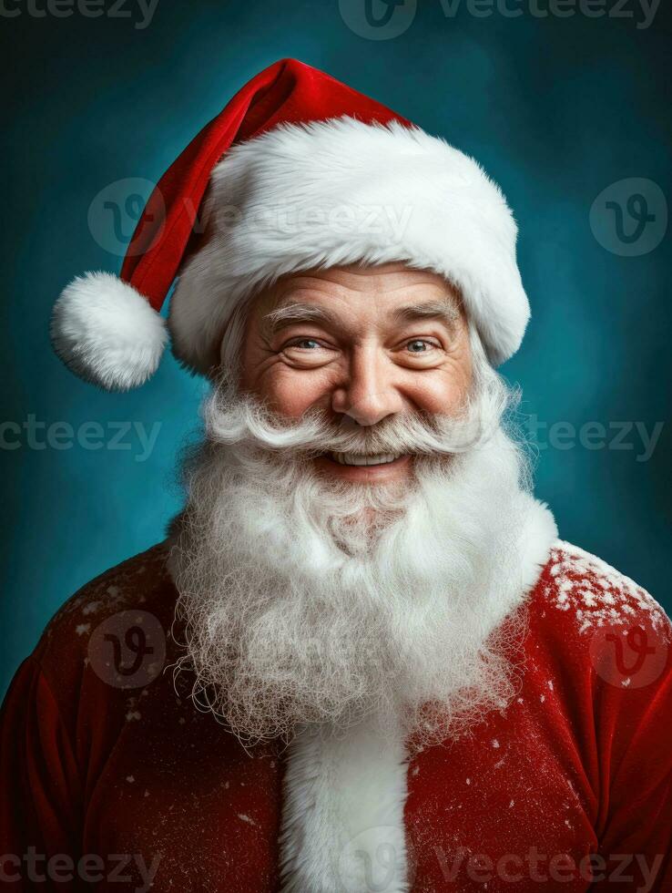 AI generated Studio portrait of Santa Claus photo