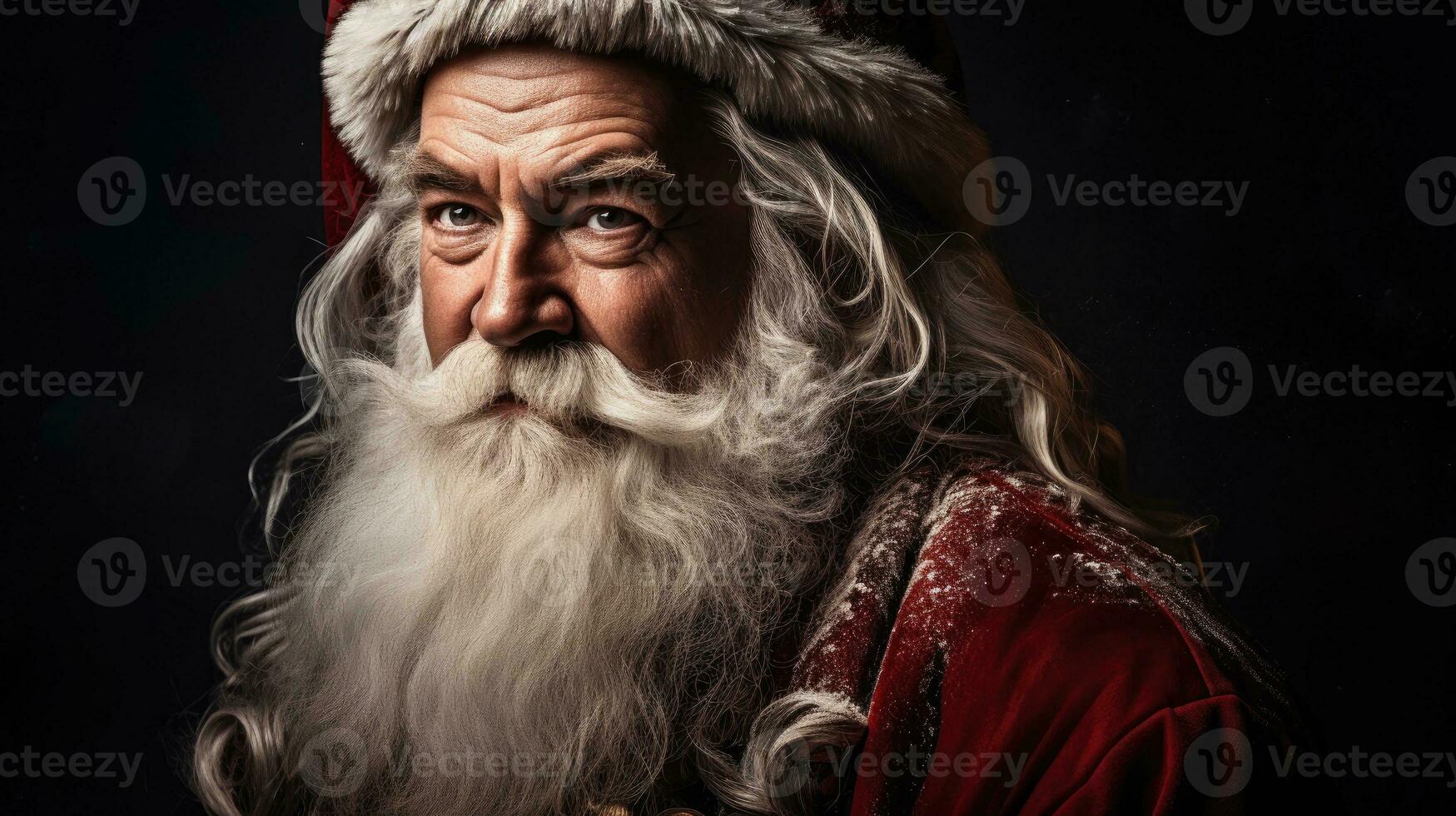 AI generated Studio portrait of Santa Claus photo