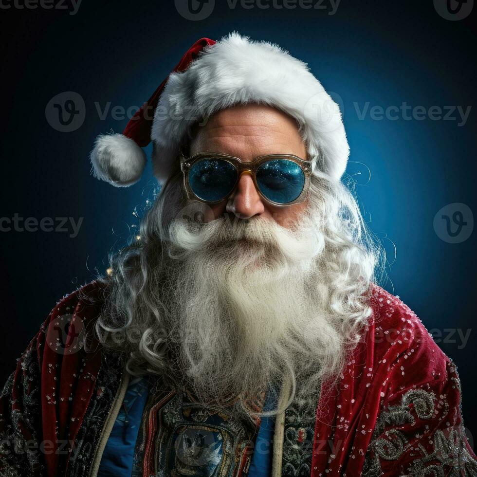 AI generated Studio portrait of Santa Claus photo