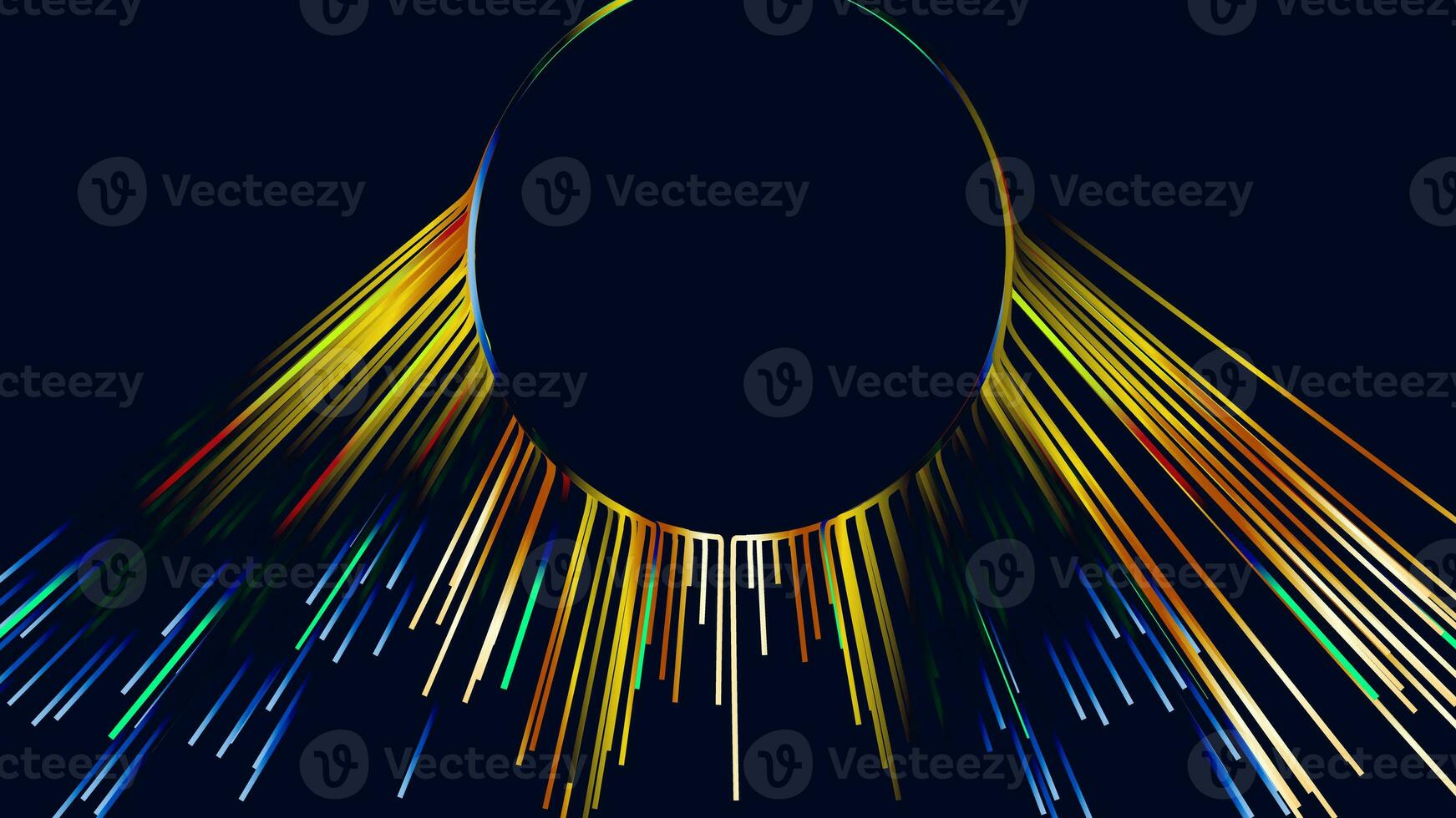a circular shape with colorful lines on it abstract background design, abstract rainbow color effect background, with round shape circle, photo
