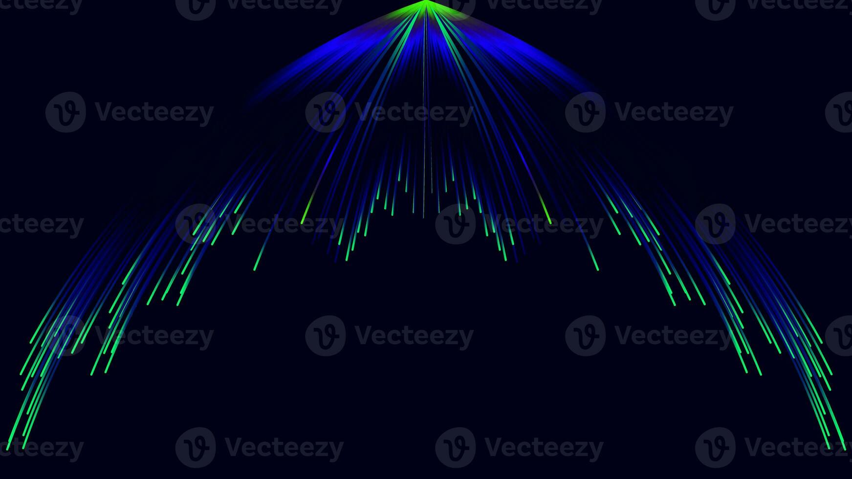 a blue and green light trail on a dark background, abstract background with rainbow neon light effect design, photo