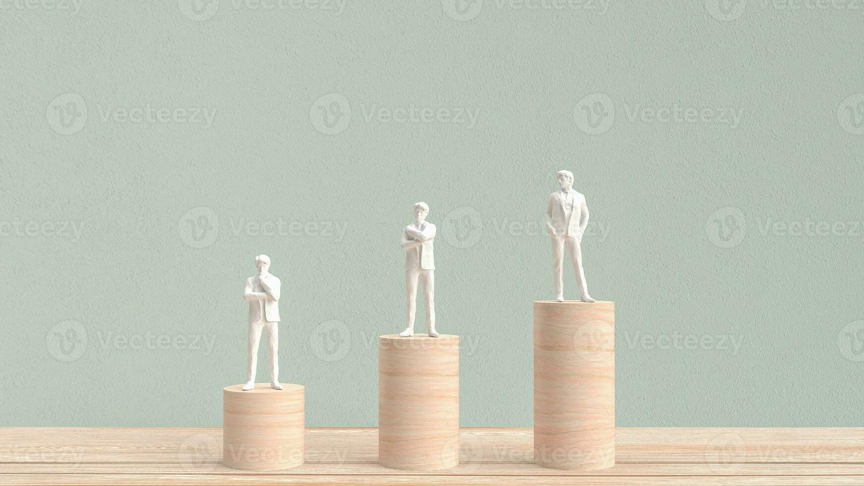 The wood chart for Business concept 3d rendering. photo