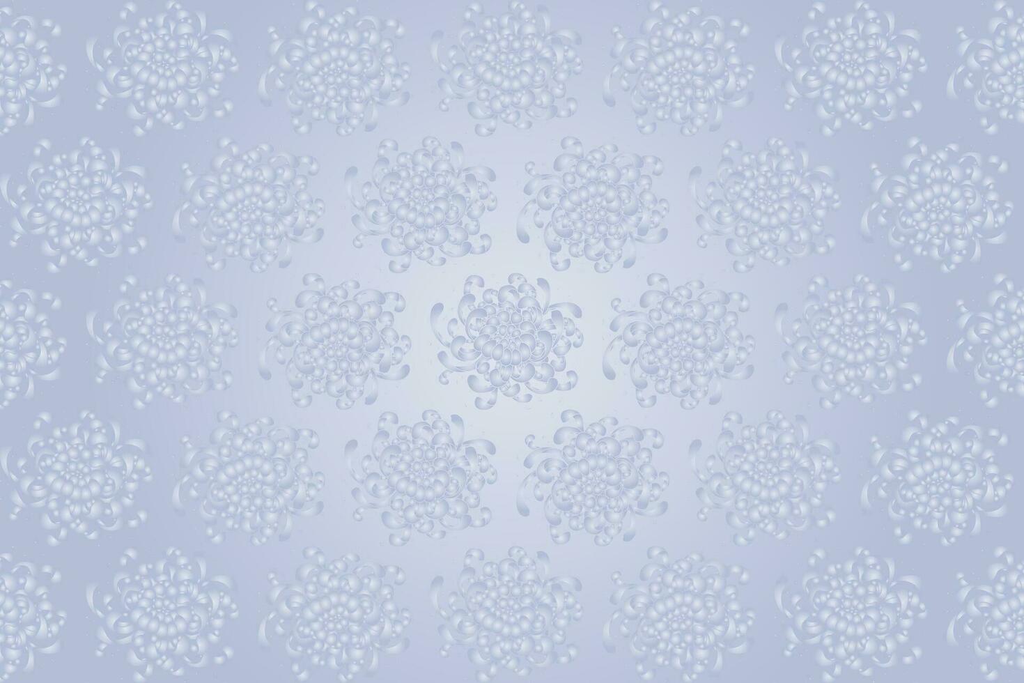Illustration of Silver Chrysanthemum flower on silver color background. vector