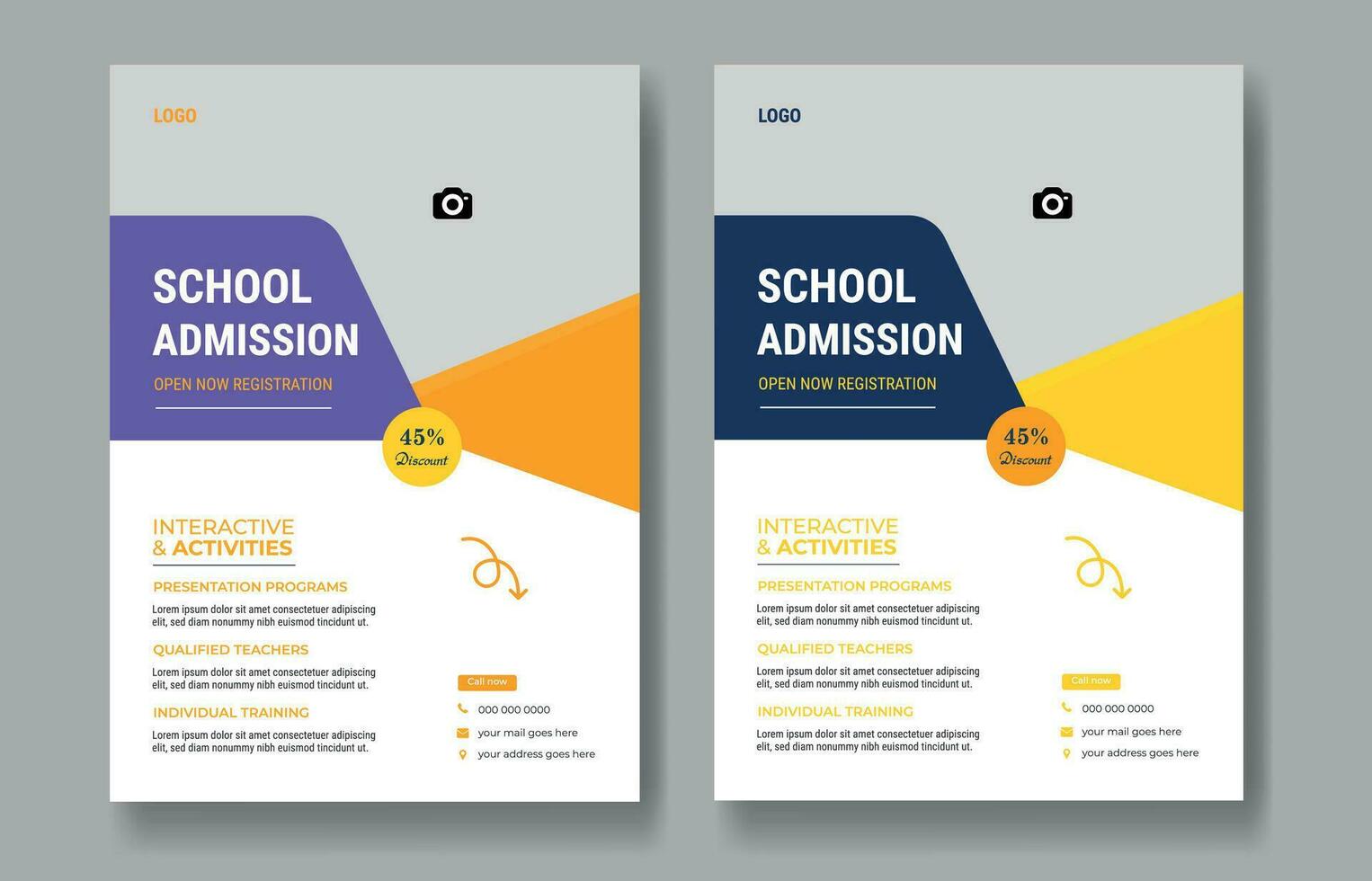 School Admission Flyer Design 2024 vector