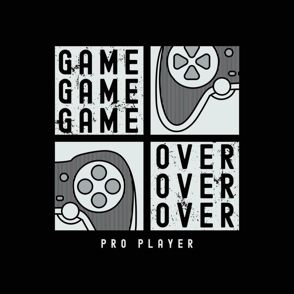 Game illustration typography graphic t-shirt and apparel design vector