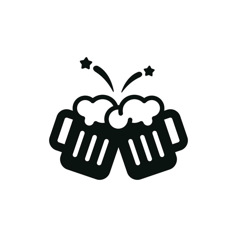 tostado cerveza icono aislado en blanco antecedentes. salud cerveza icono vector