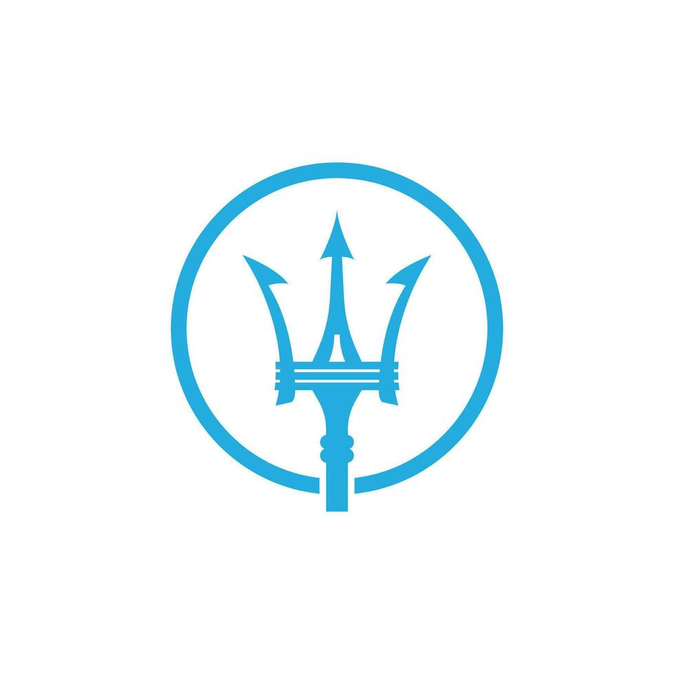 Trident logo vector template symbol element design