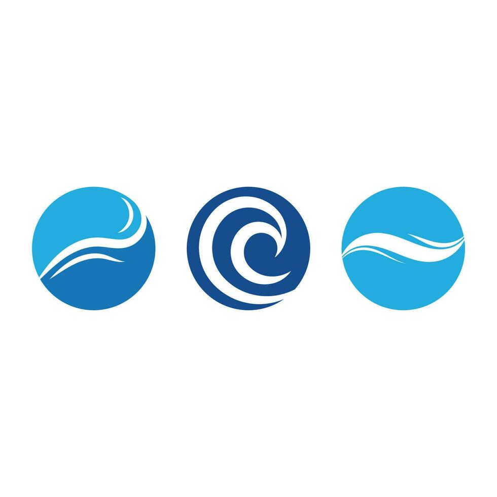 Sea wave logo vector business element and symbol