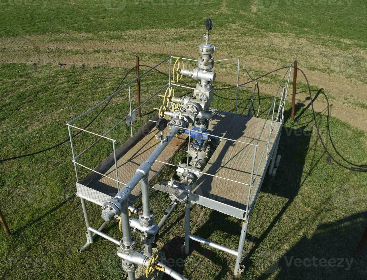 The equipment and technologies on oil fields. Oil well photo
