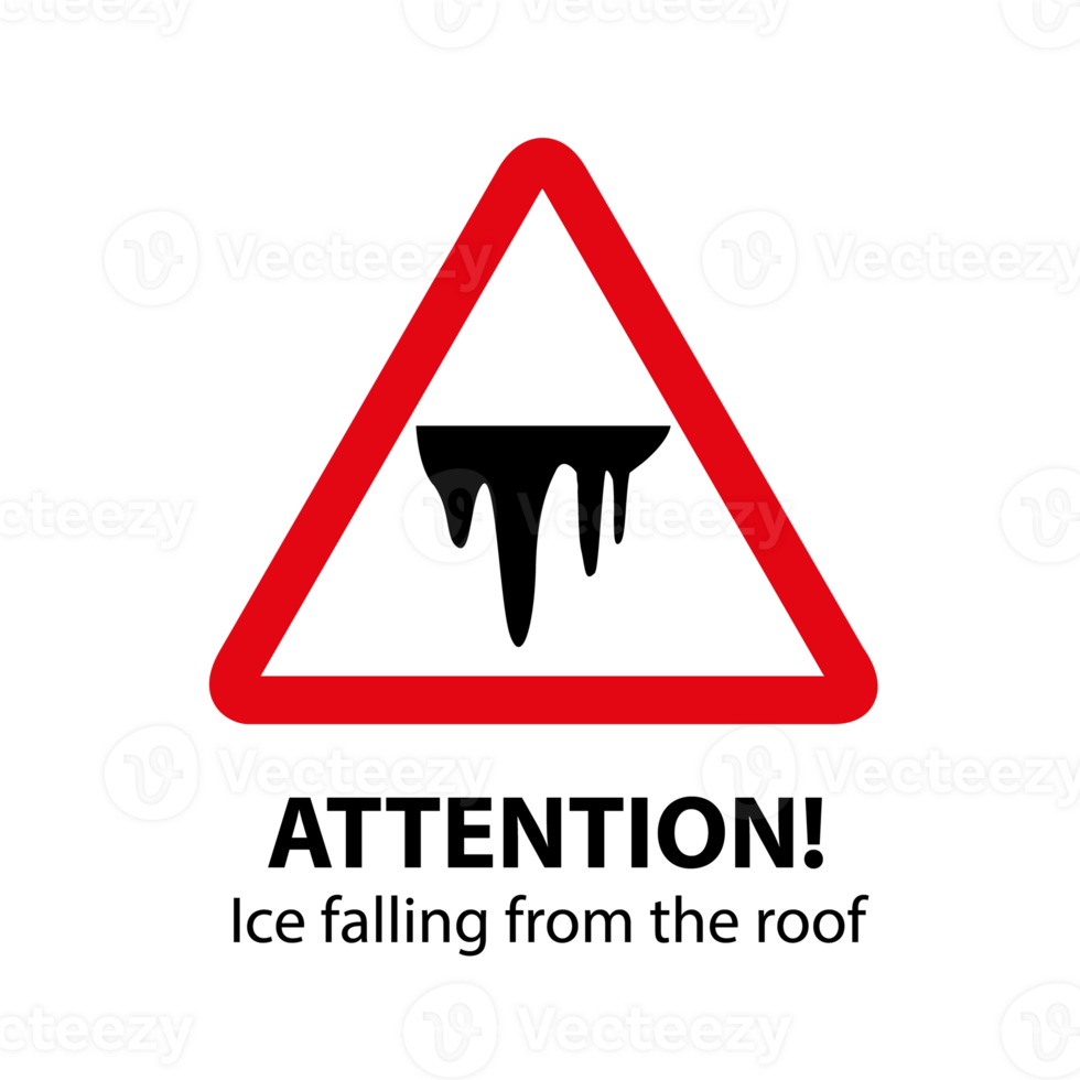 la seguridad señales etiquetado símbolo pictograma estándar peligro que cae hielo png