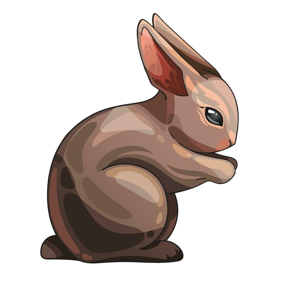 Vector illustration of a little rabbit