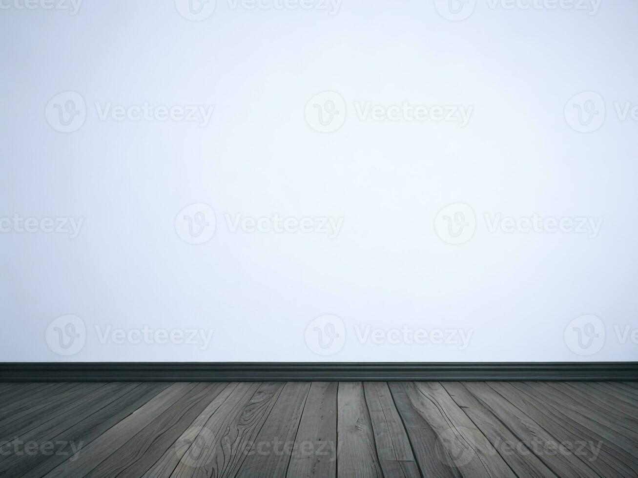 AI generated Top of wood balcony table with seascape white background photo