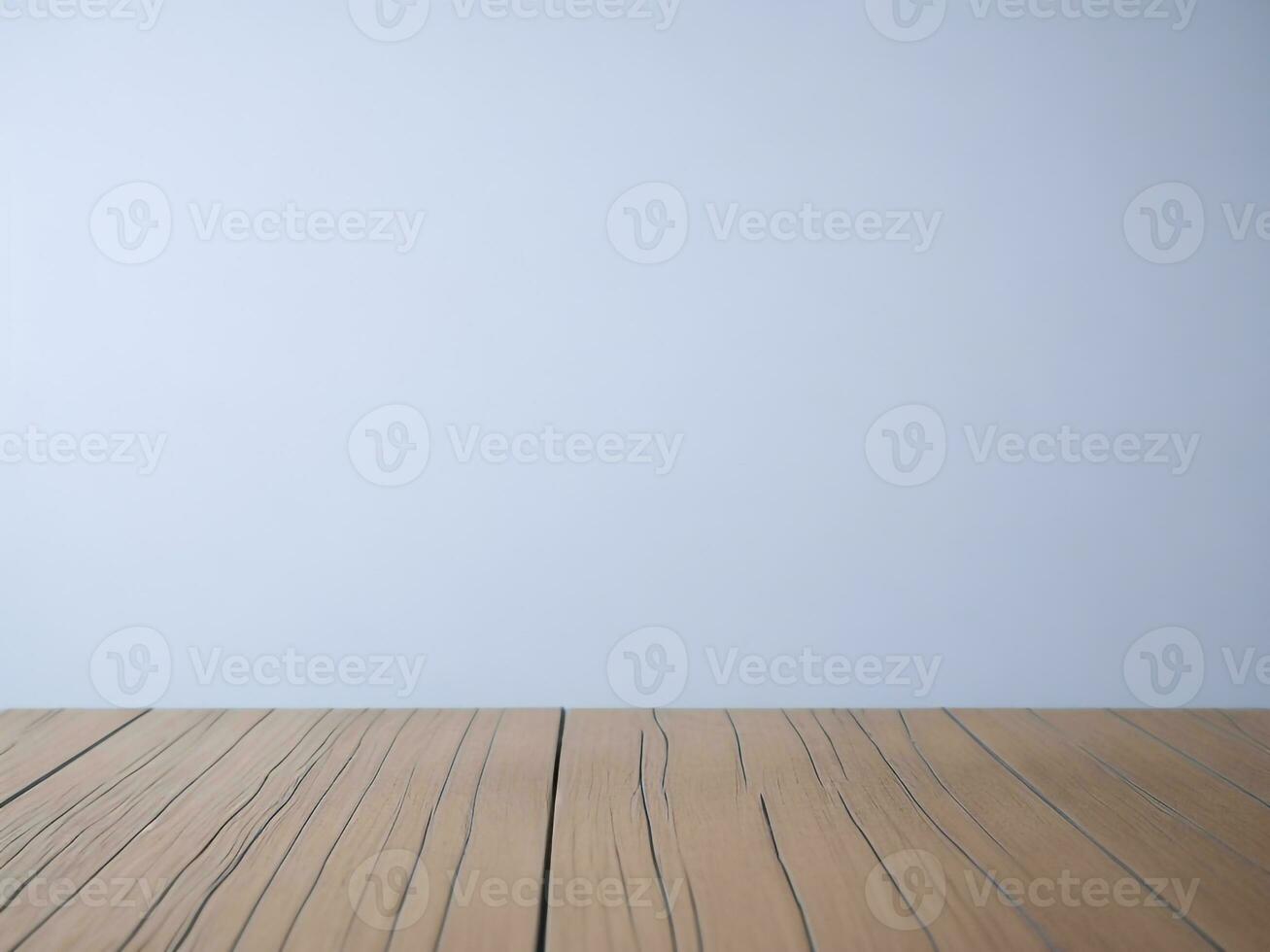 AI generated Empty Wooden table on the White background Close up view. High quality photo