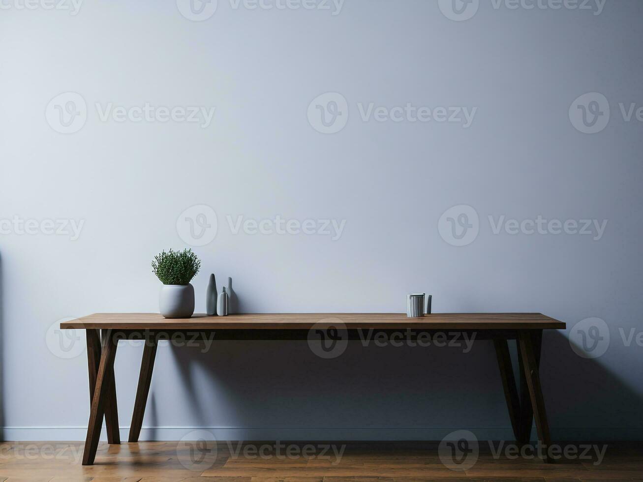 AI generated Empty Wooden table on the White background Close up view. High quality photo