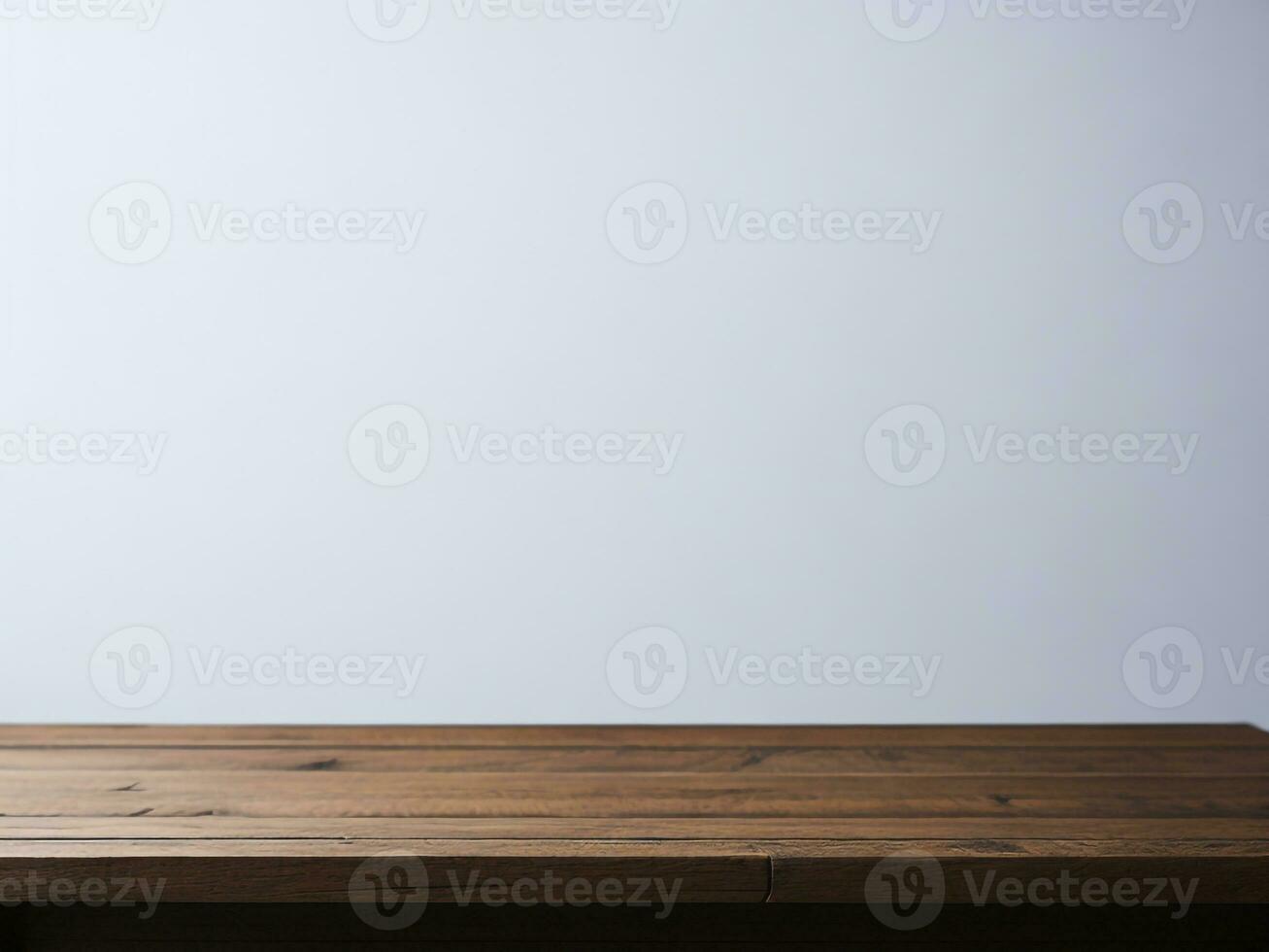 AI generated Empty Wooden table on the White background Close up view. High quality photo