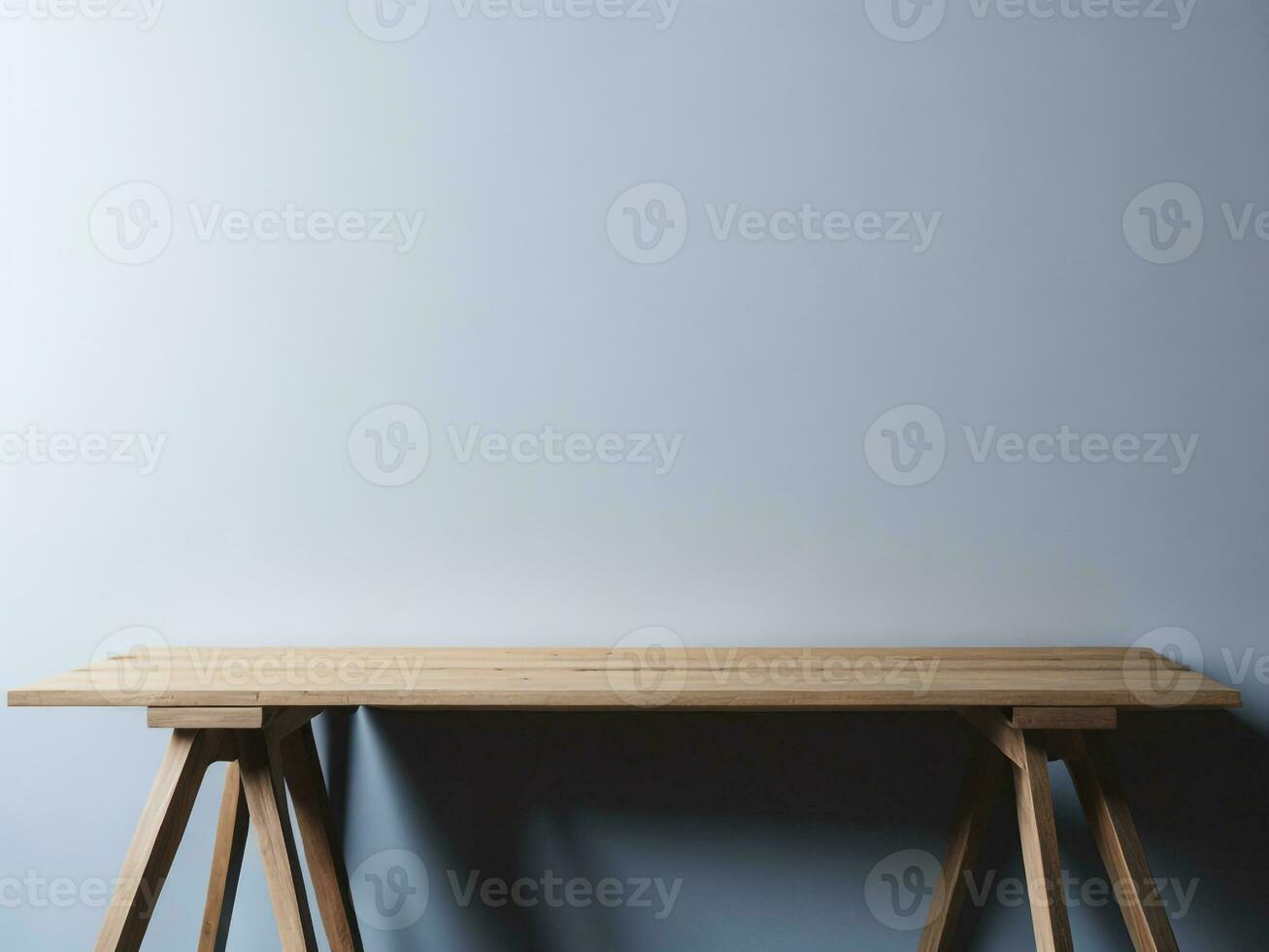 AI generated Empty Wooden table on the White background Close up view. High quality photo