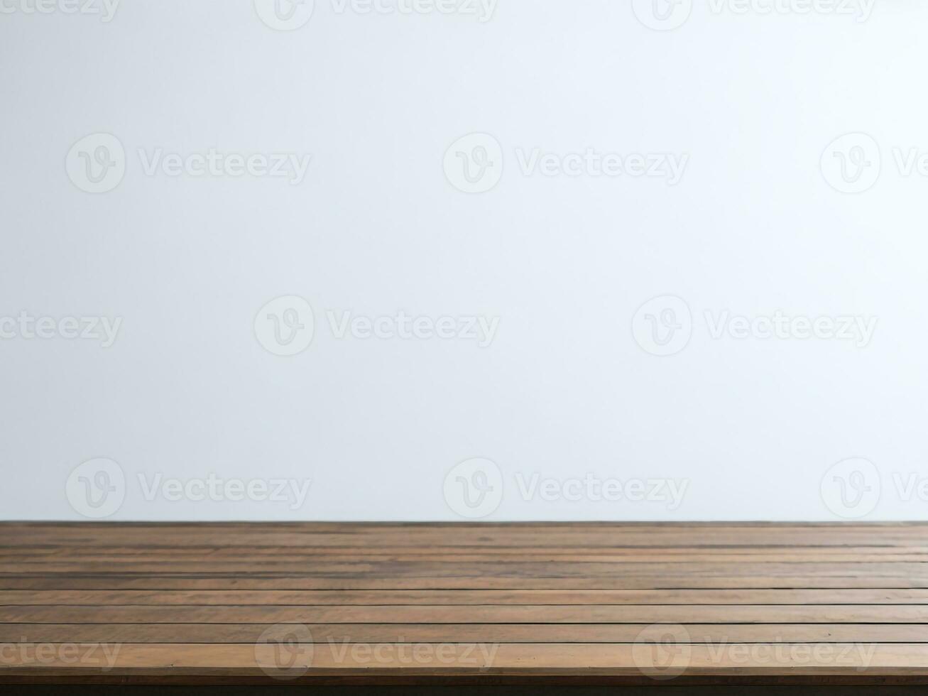 AI generated Empty Wooden table on the White background Close up view. High quality photo