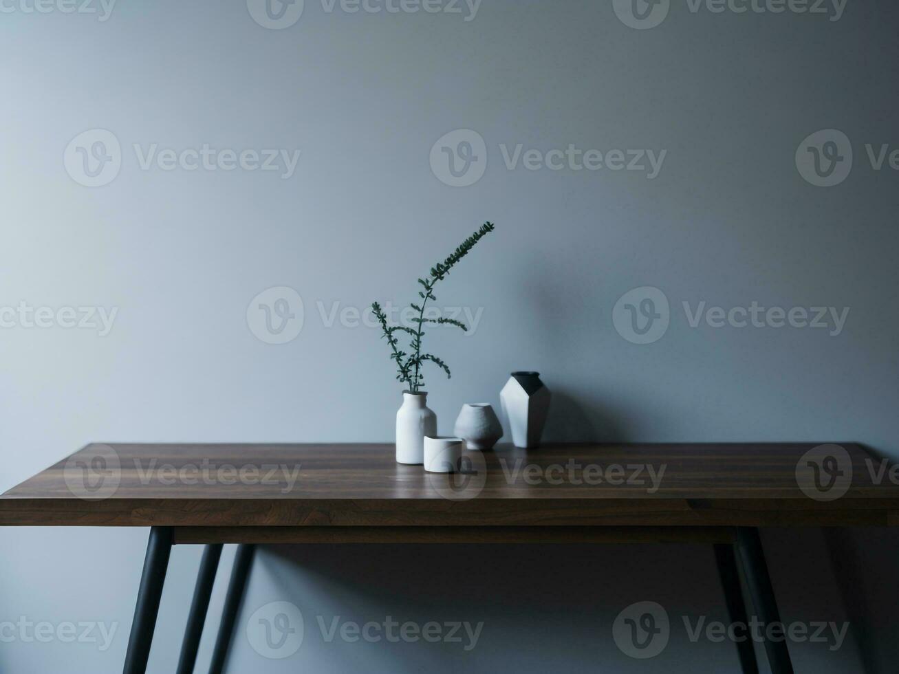 AI generated Empty Wooden table on the White background Close up view. High quality photo