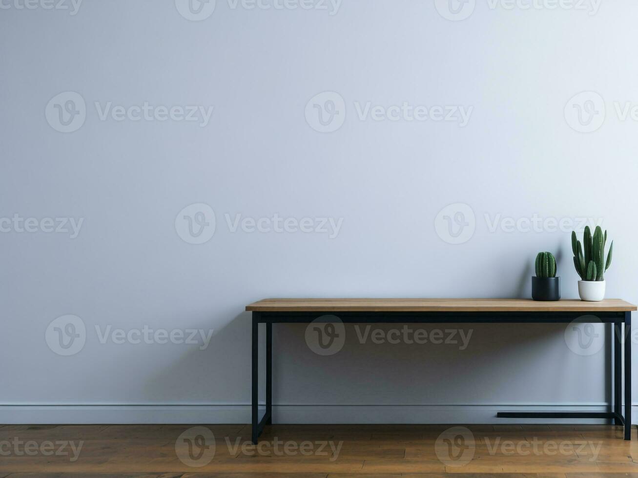 AI generated Empty Wooden table on the White background Close up view. High quality photo