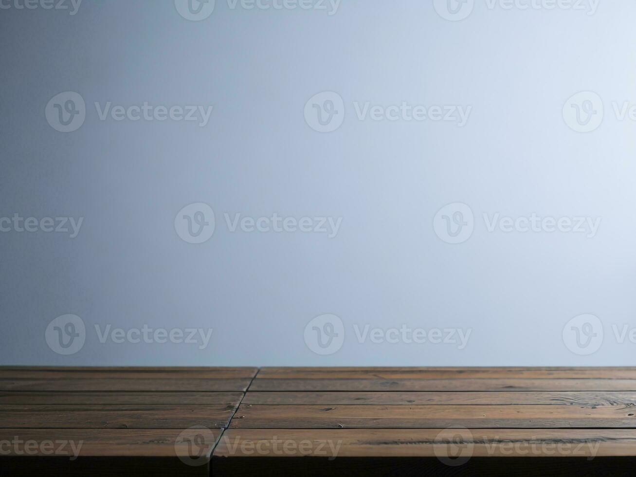 AI generated Empty Wooden table on the White background Close up view. High quality photo