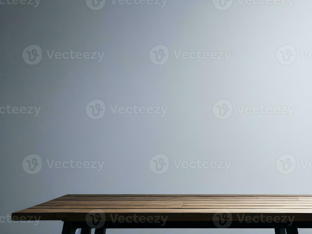 AI generated Empty Wooden table on the White background Close up view. High quality photo