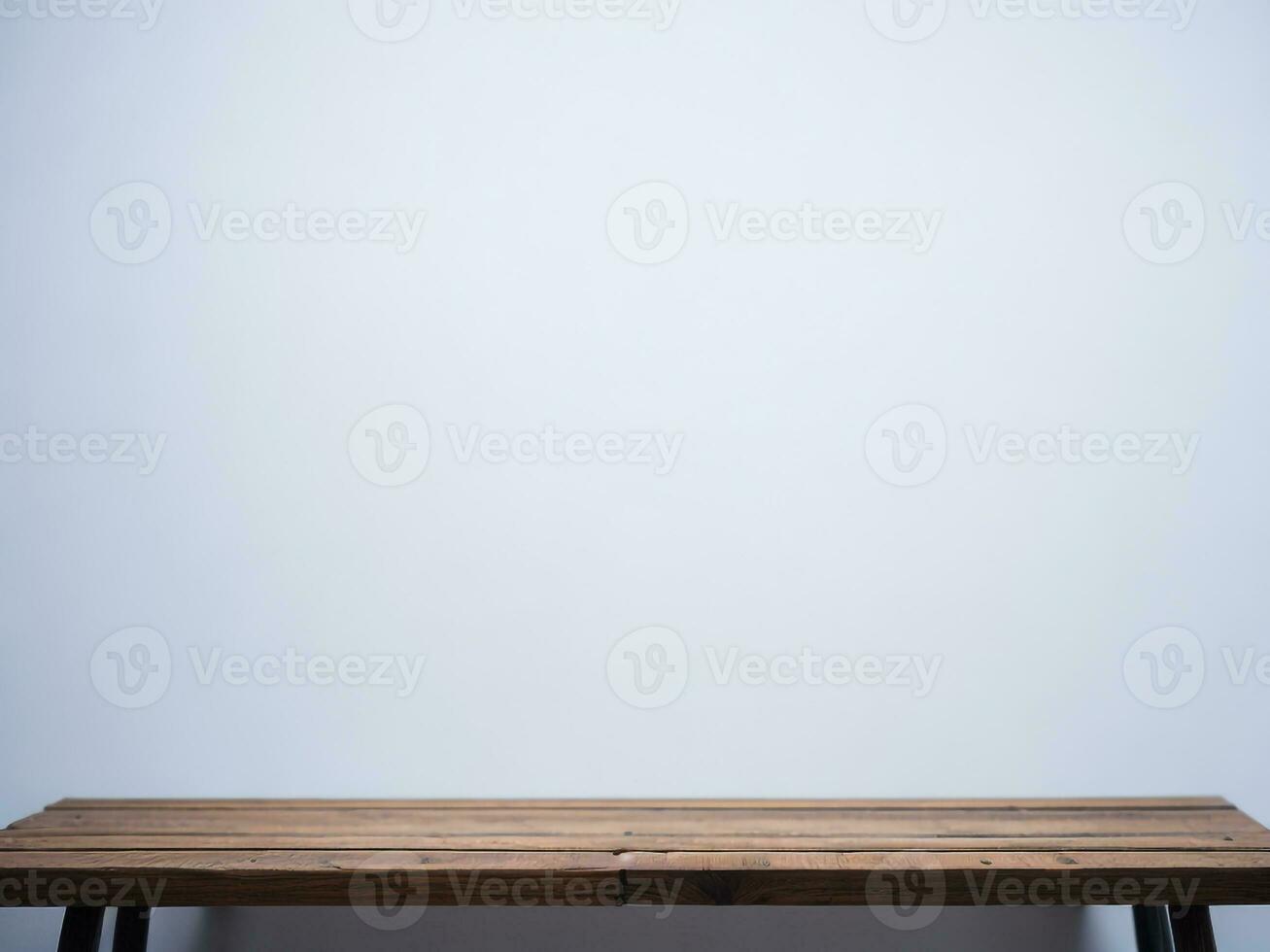 AI generated Empty Wooden table on the White background Close up view. High quality photo