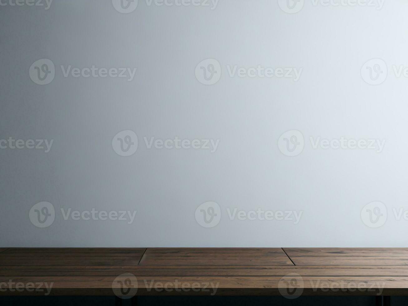 AI generated Empty Wooden table on the White background Close up view. High quality photo