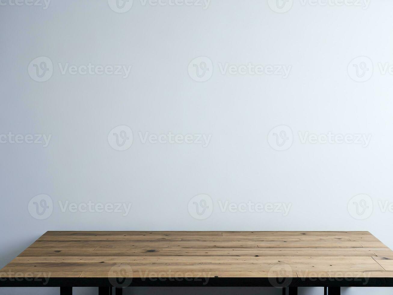 AI generated Empty Wooden table on the White background Close up view. High quality photo