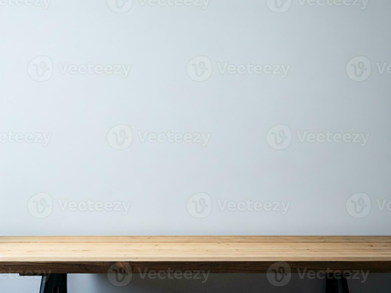 AI generated Empty Wooden table on the White background Close up view. High quality photo