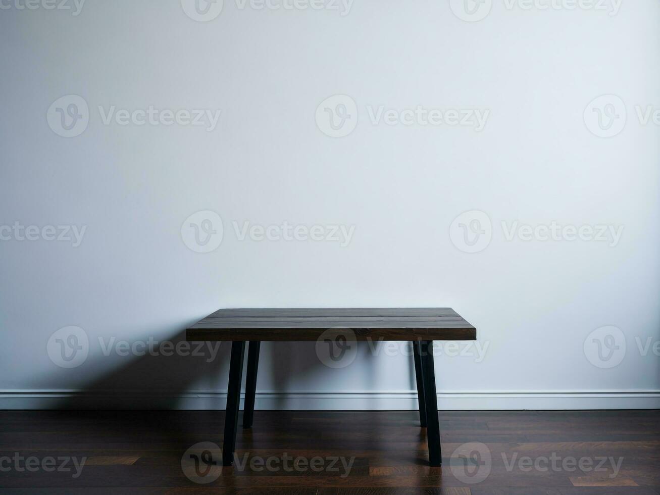 AI generated Empty Wooden table on the White background Close up view. High quality photo