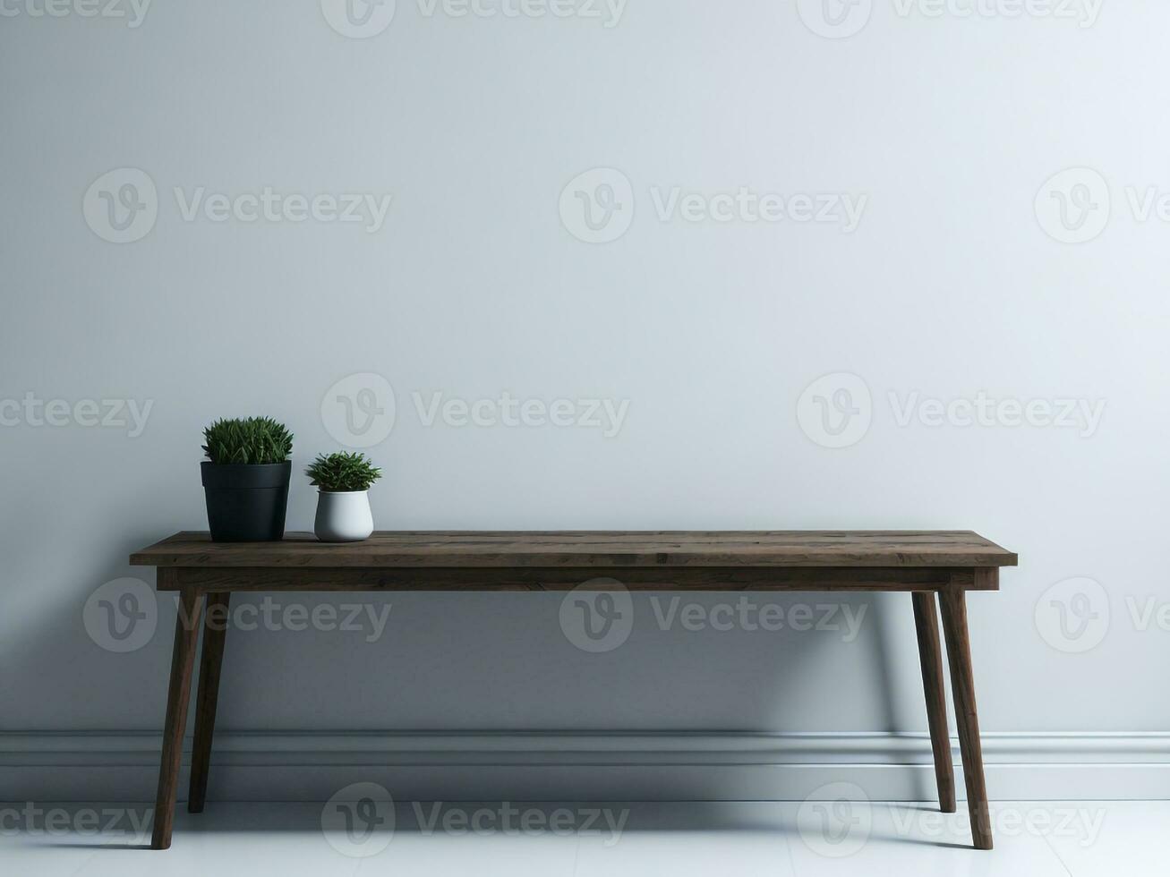 AI generated Empty Wooden table on the White background Close up view. High quality photo