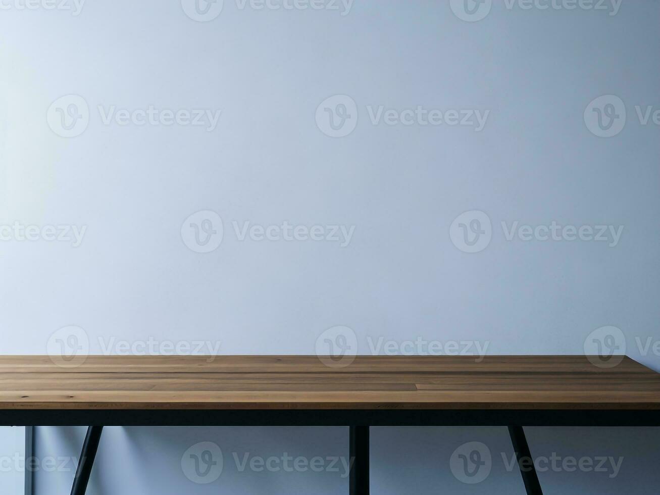 AI generated Empty Wooden table on the White background Close up view. High quality photo