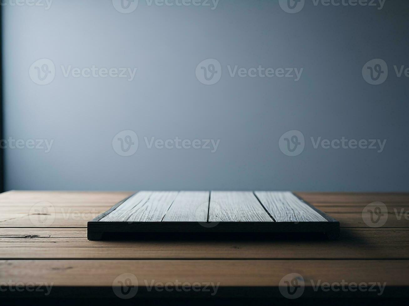 AI generated Empty Wooden table on the White background Close up view. High quality photo