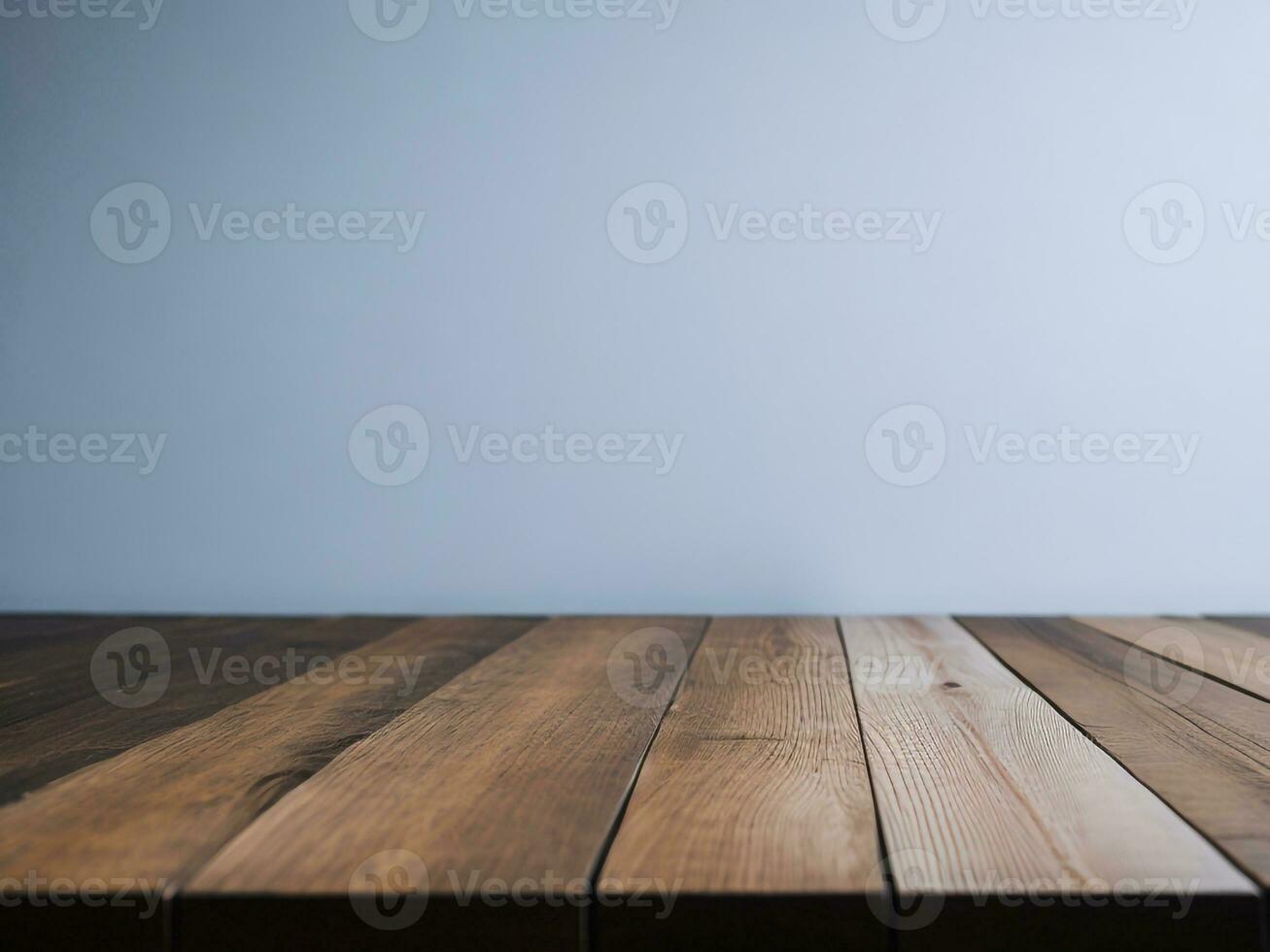 AI generated Empty Wooden table on the White background Close up view. High quality photo