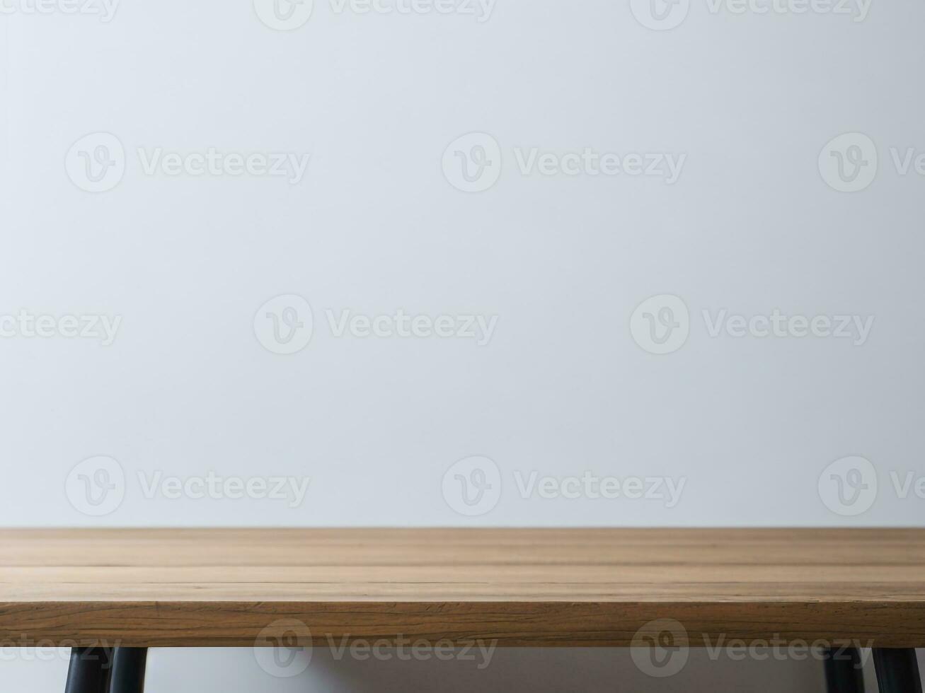 AI generated Empty Wooden table on the White background Close up view. High quality photo