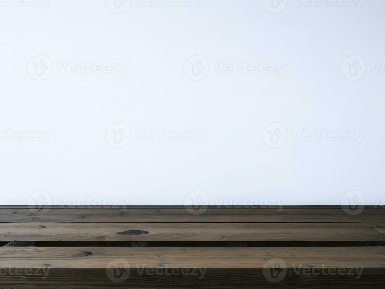 AI generated Empty Wooden table on the White background Close up view. High quality photo