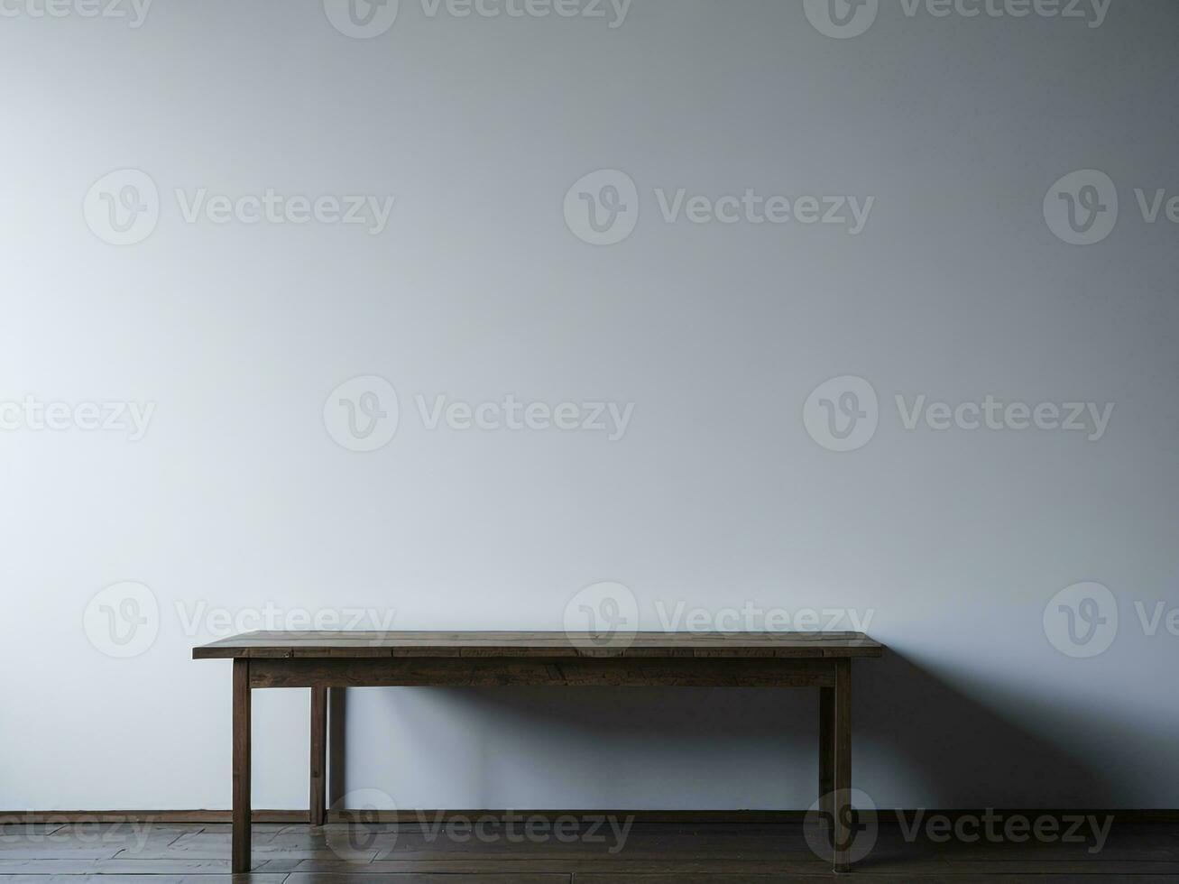 AI generated Empty Wooden table on the White background Close up view. High quality photo