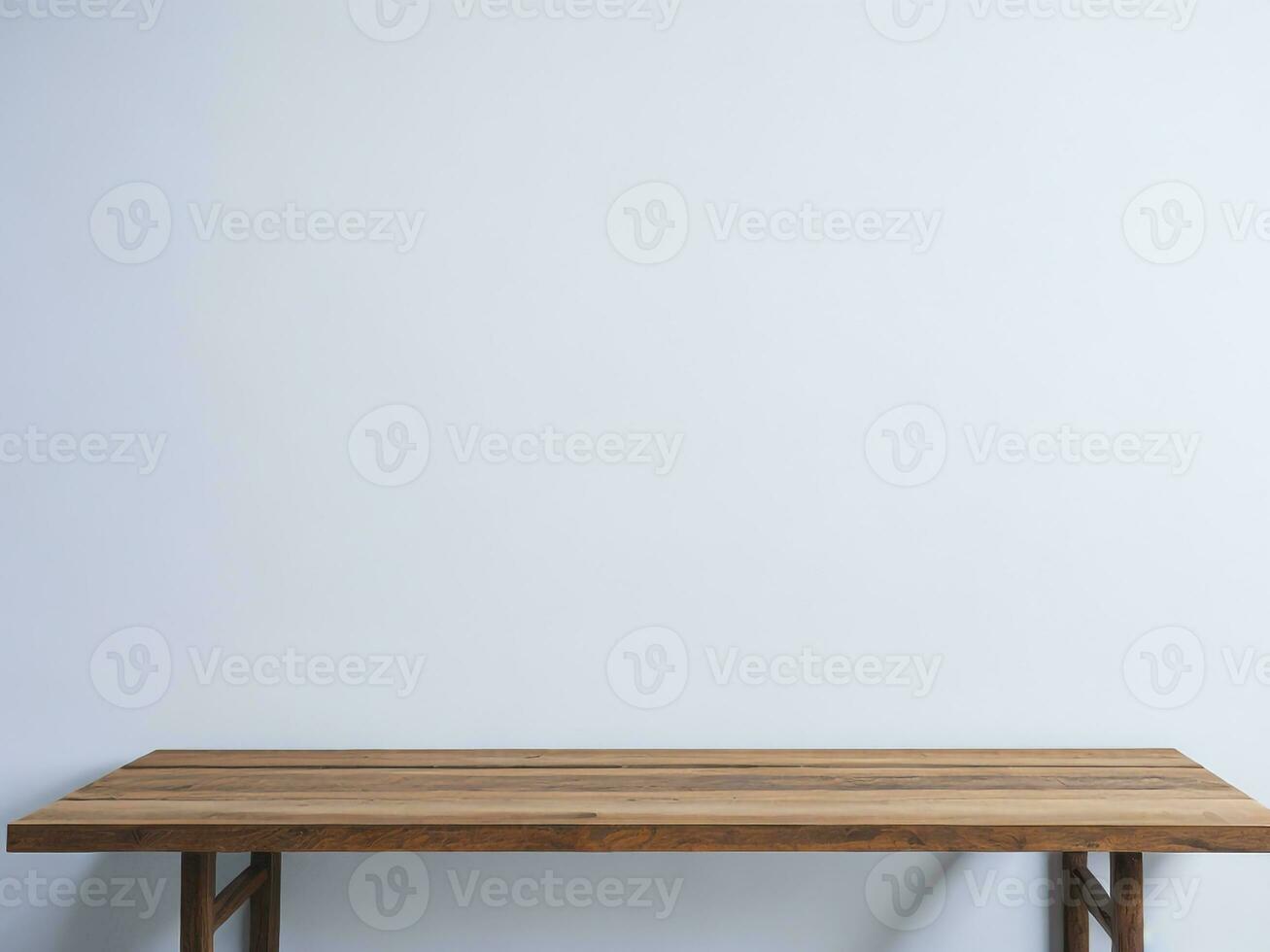 AI generated Empty Wooden table on the White background Close up view. High quality photo