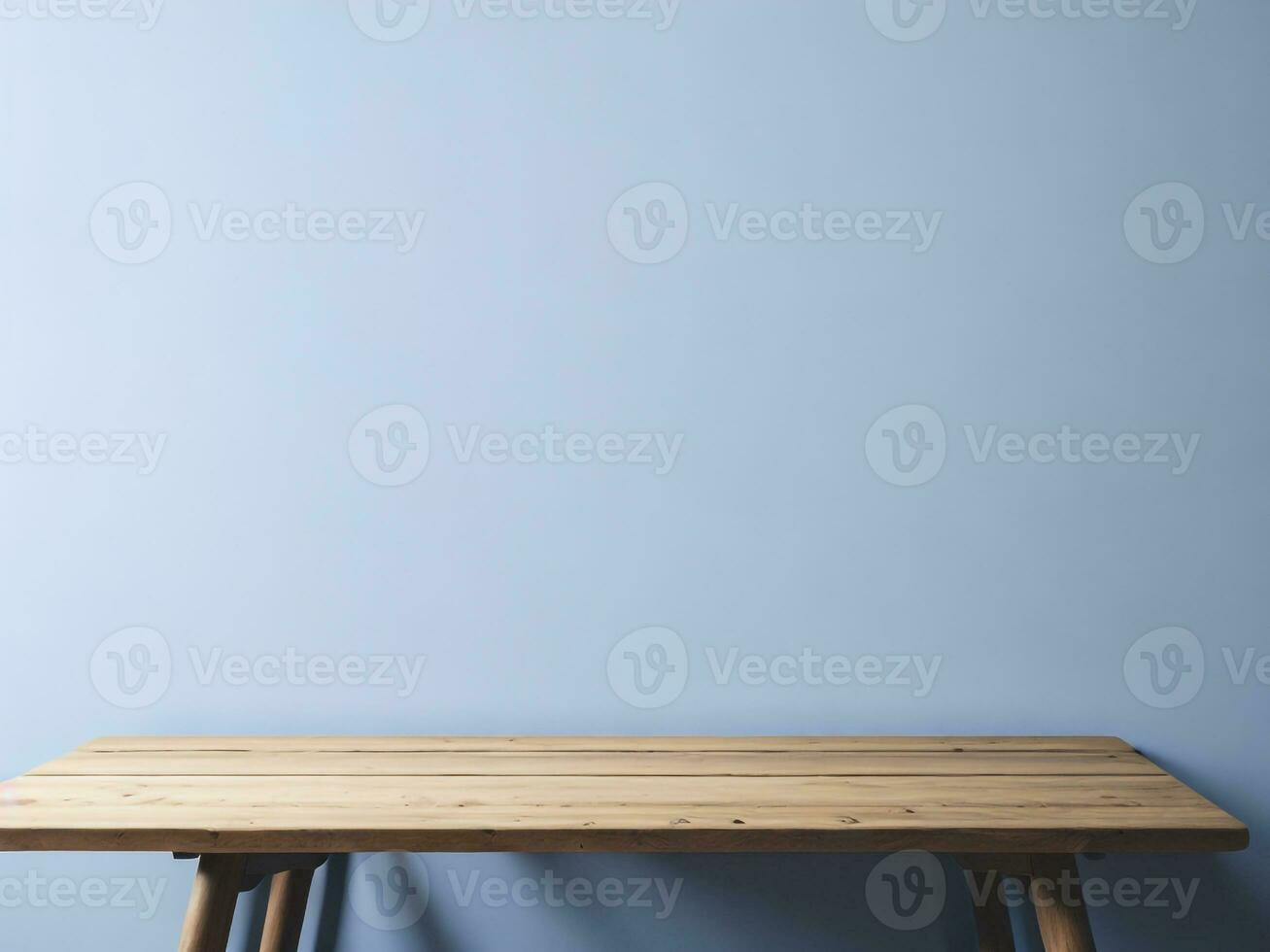 AI generated Empty Wooden table on the White background Close up view. High quality photo