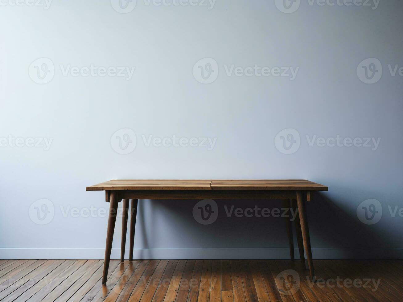 AI generated Empty Wooden table on the White background Close up view. High quality photo