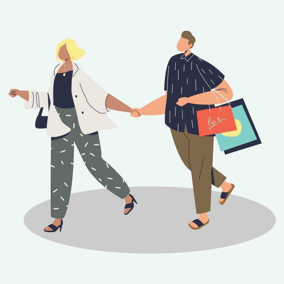 compras concepto ilustraciones. ilustraciones de hombres y mujer en varios ocupaciones de en línea compras, comercio electrónico, venta, producto orden y entrega. vector para gráfico y web diseño.