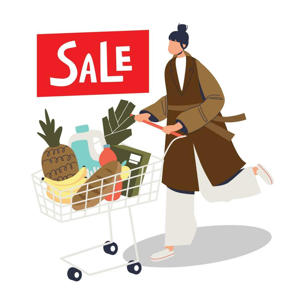 compras concepto ilustraciones. ilustraciones de hombres y mujer en varios ocupaciones de en línea compras, comercio electrónico, venta, producto orden y entrega. vector para gráfico y web diseño.