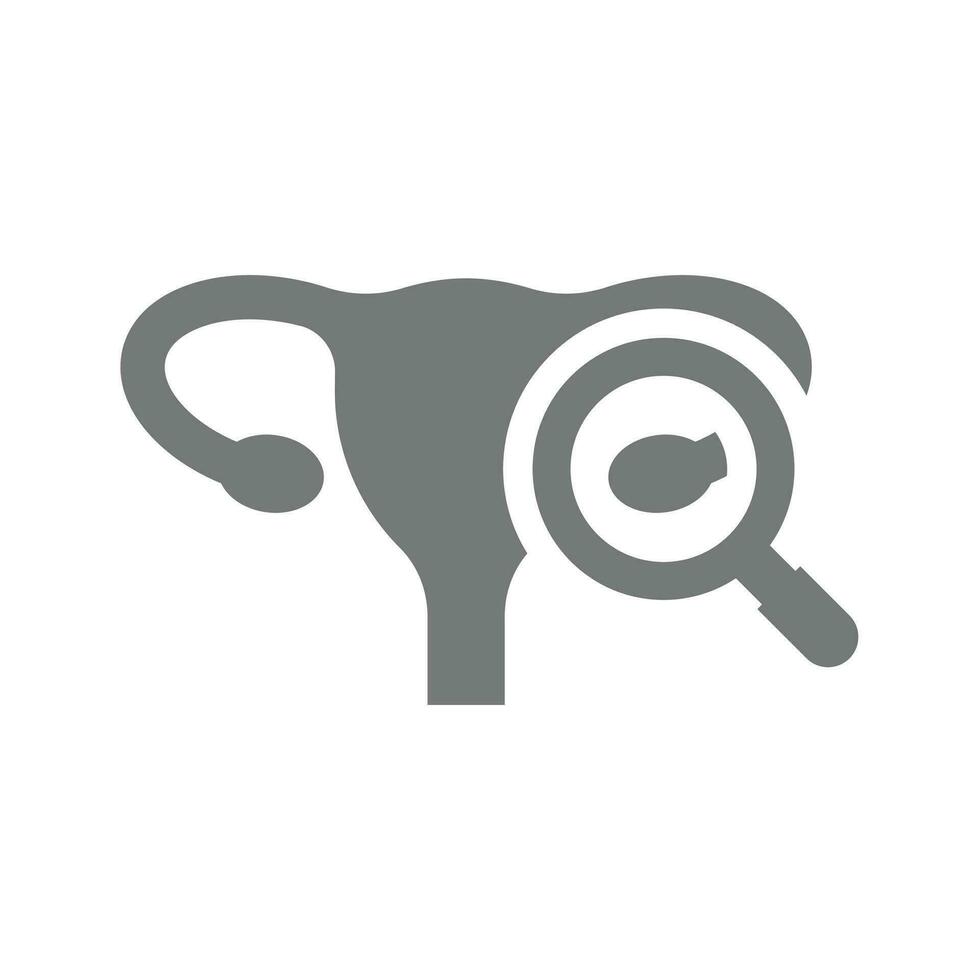 Uterus and gamete production medical test icon. Ovary gynecological exam vector. vector