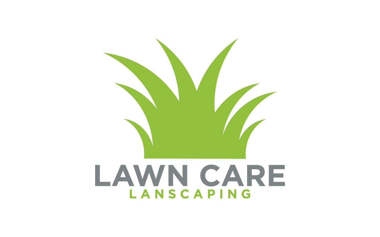 landscape logo for lawn or gardening business design template vector