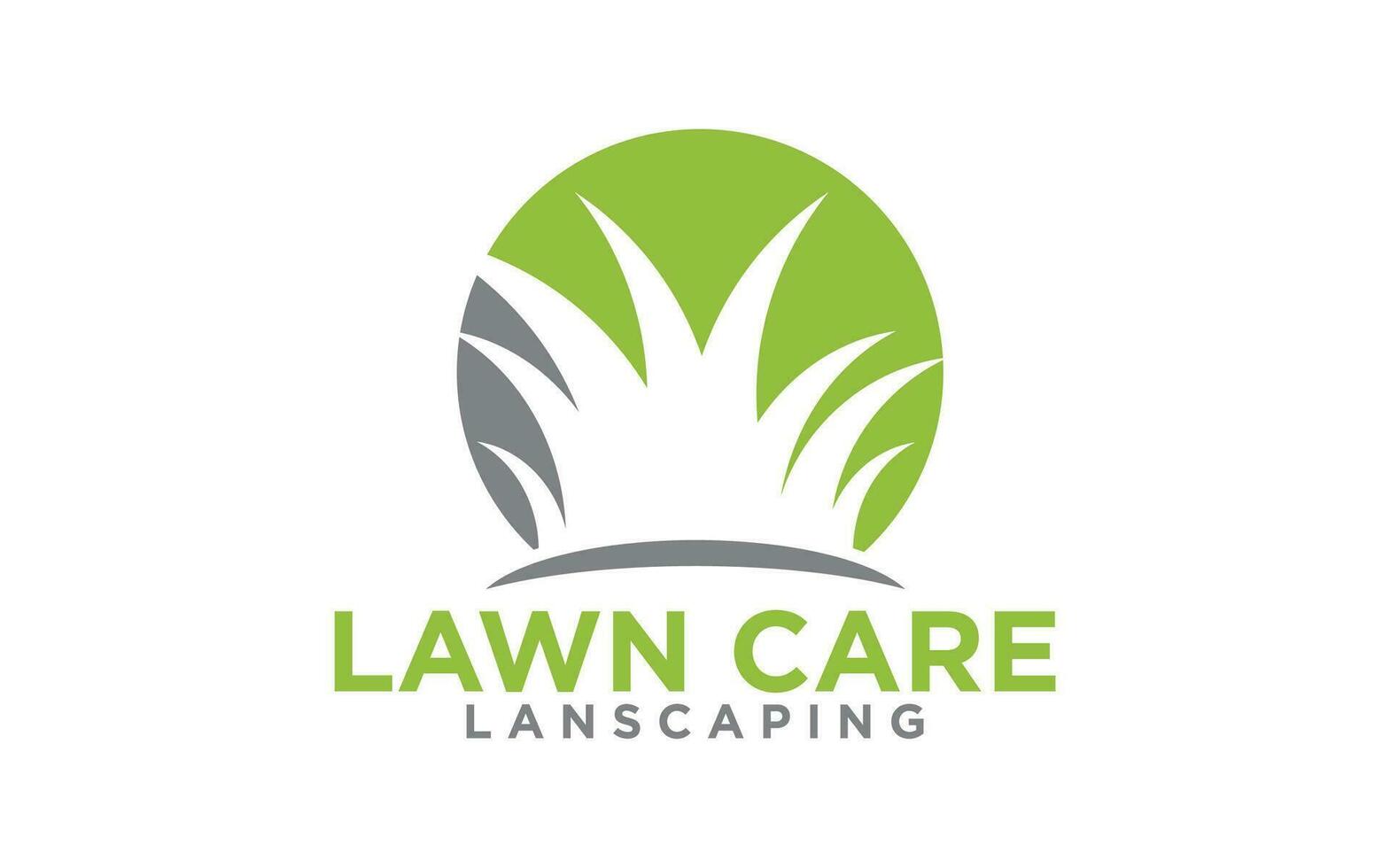 landscape logo for lawn or gardening business design template vector