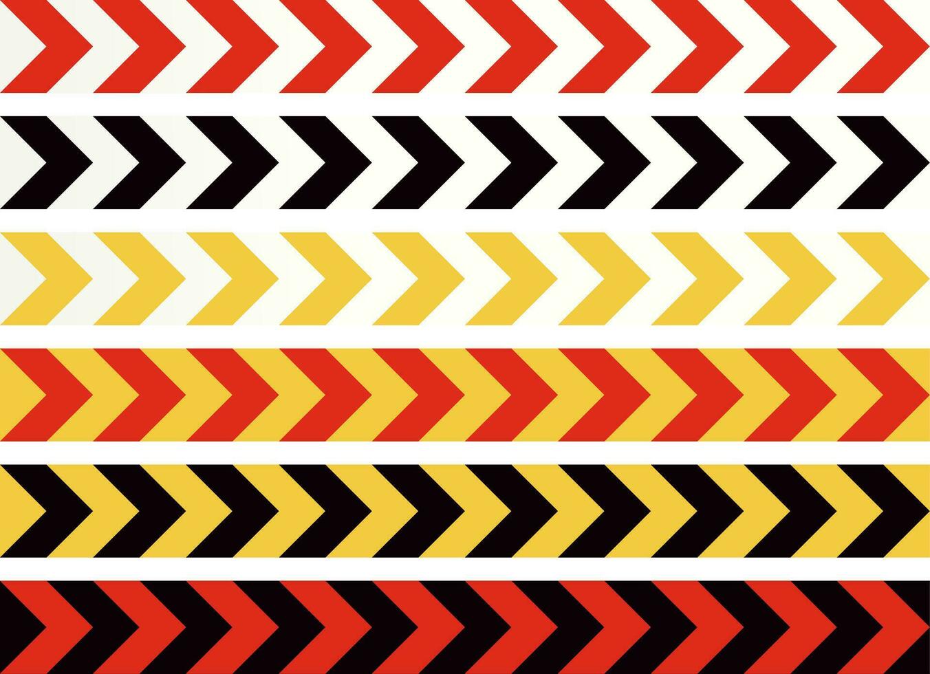 traffic arrow sign vector, warning or security design trendy style. red yellow black white vector