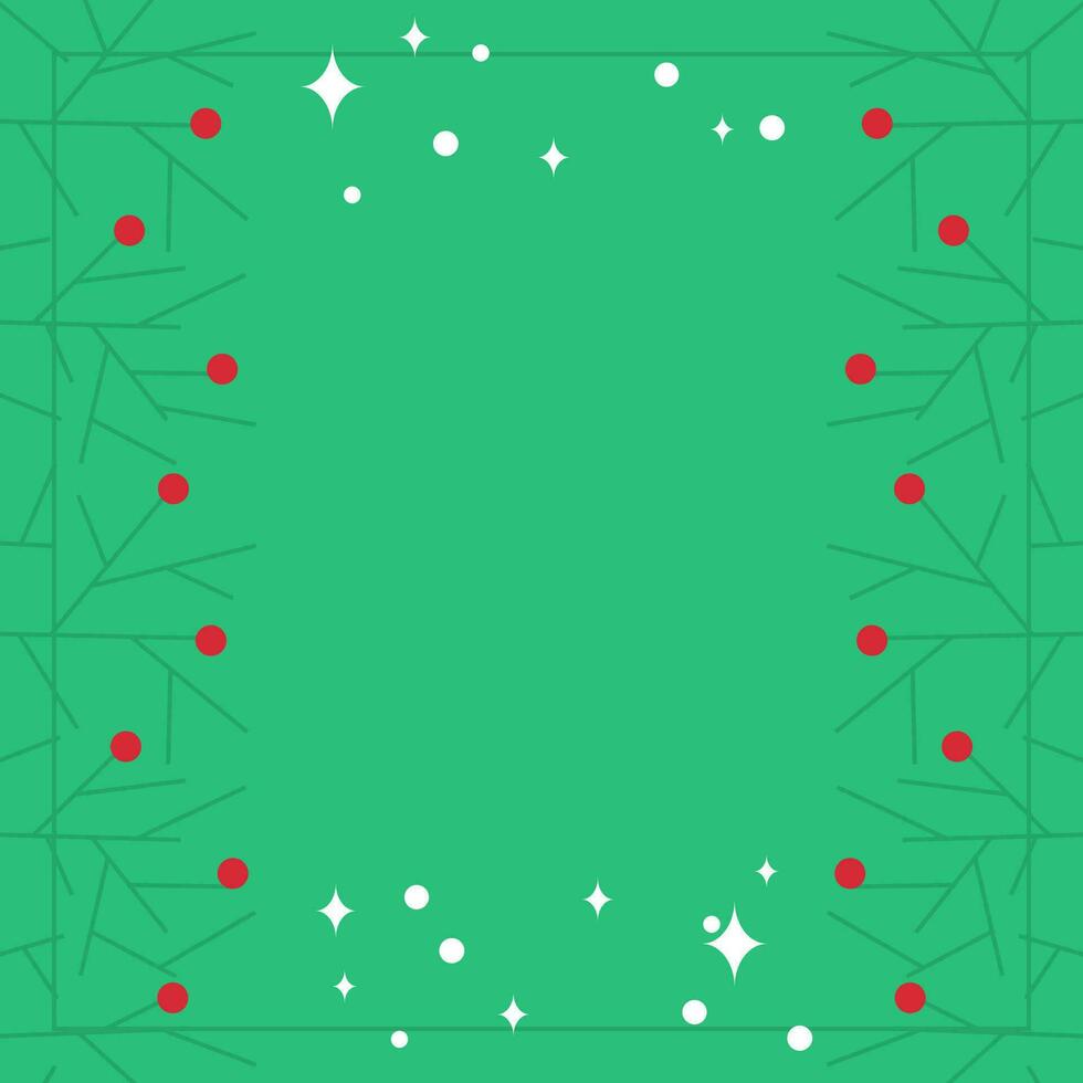 green christmas background with free copy space area. vector design for greeting card, poster, social media, banner.